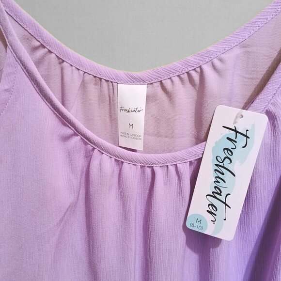 Freshwater Swimsuit Beach Pool Cover-Up Dress Lilac Size Medium - Picture 3 of 4